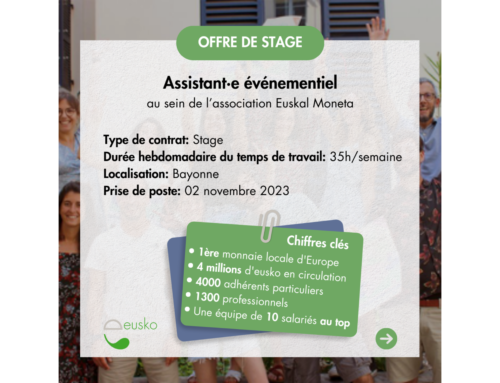 L’Eusko recrute un·e stagiaire assistant·e événementiel !