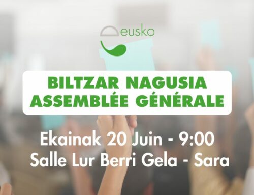 Assemblée Générale de l’Eusko, le samedi 20 juin à Sare !